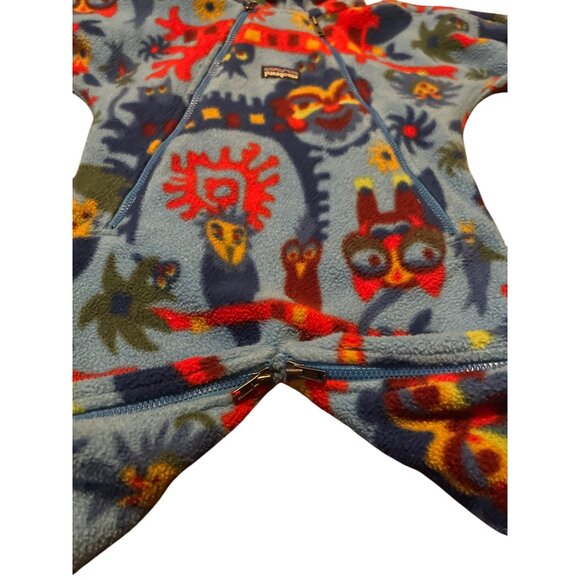 Patagonia Baby 3M Fleece Hooded Bunting Suit Owl Print Bird Print One-Piece - Picture 9 of 14